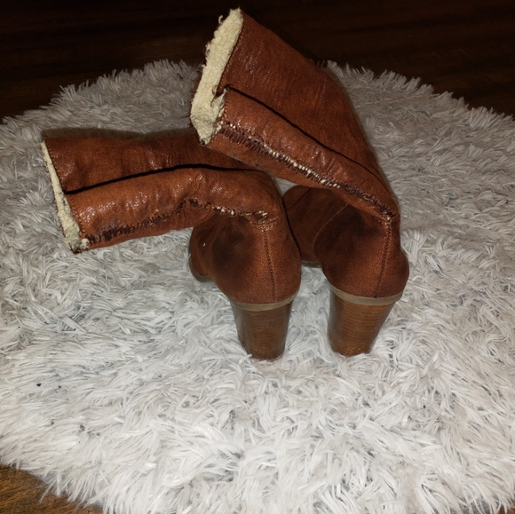 Brown Faux Leather Booties - Picture 4 of 4